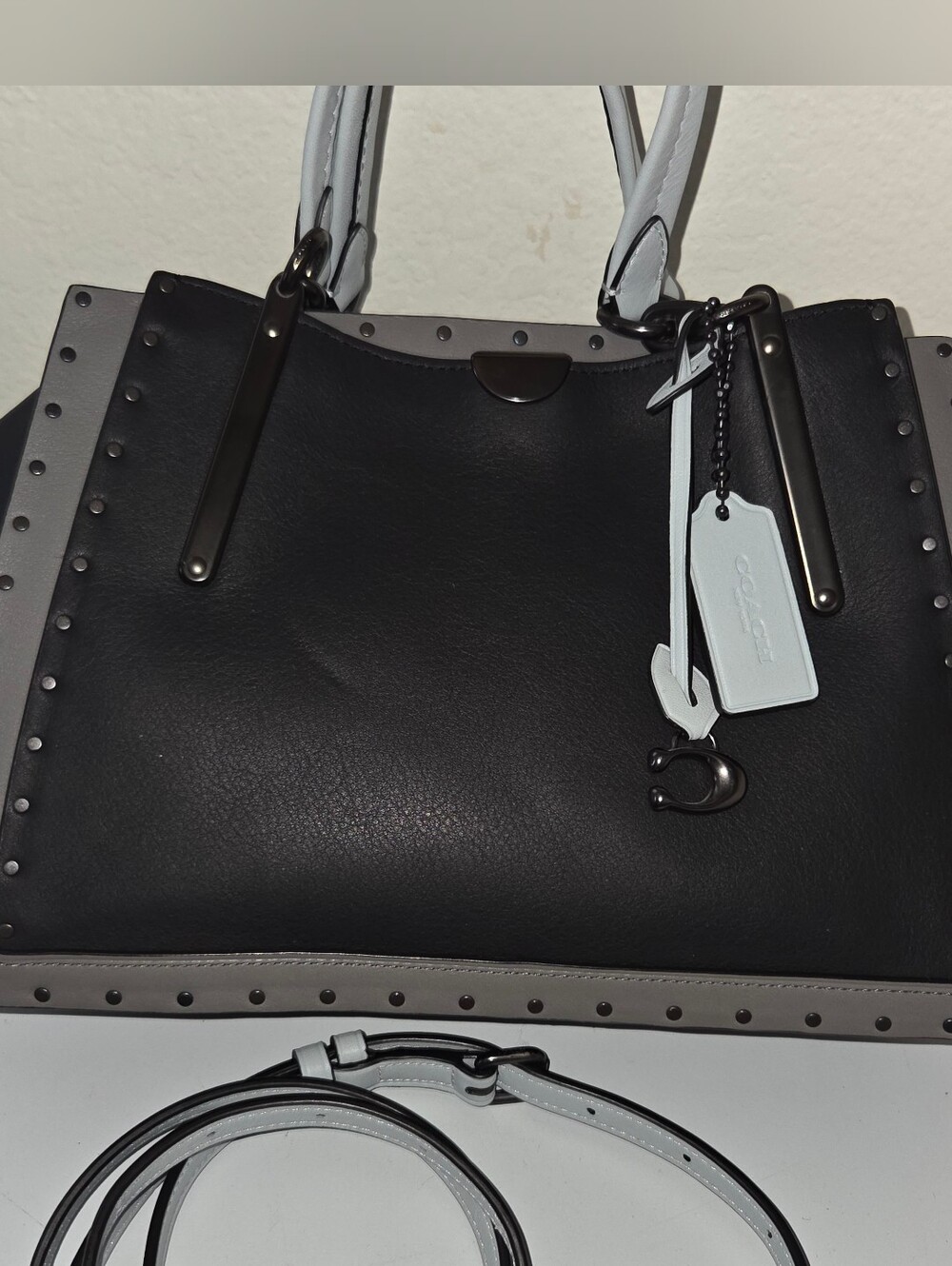 ✨️Coach Dreamer 27 Shoulder Bag Satchel In Colorblock With Rivets - Picture 12 of 12